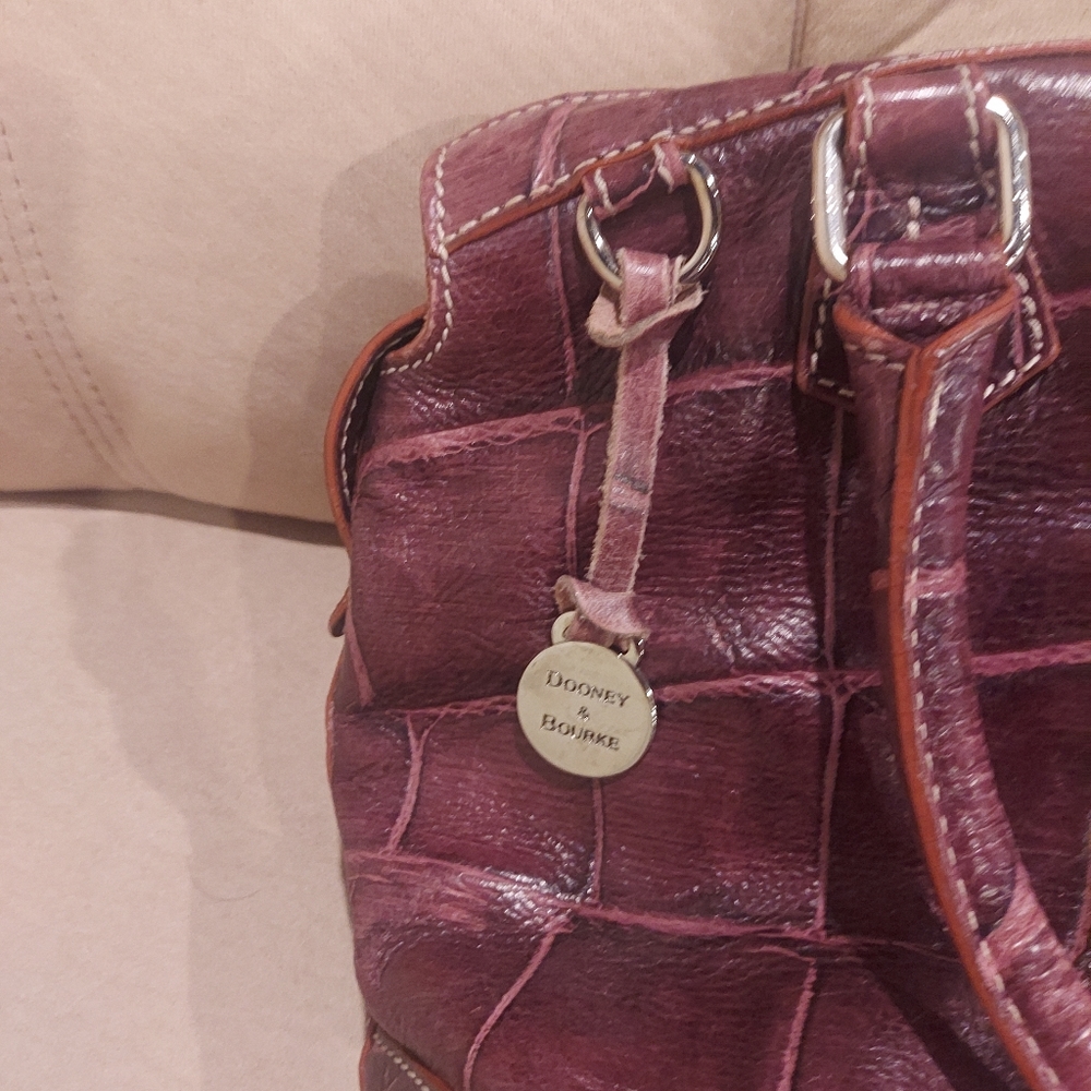 Dooney & Burke burgundy handbag - Picture 2 of 4